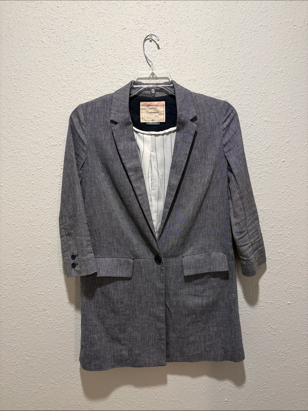 Cartonnier Black and Cream Pinstripe Blazer